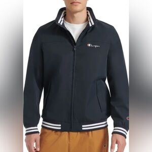 Champion Men’s Water Resistant Varsity Bomber Jacket Peacoat Size L